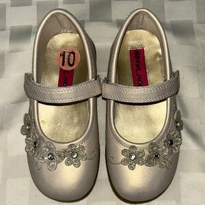 Rachel Shoes Kids' Cream Floral Mary Janes